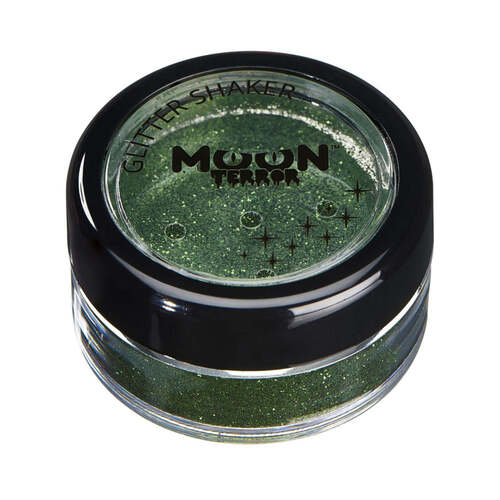 Moon Terror Halloween Glitter Shakers Green