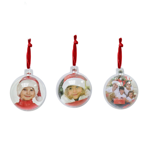 Photo Bauble DIY 7cm Red Loop