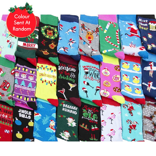 Christmas Festive Mens Ugly Socks Mega Mix