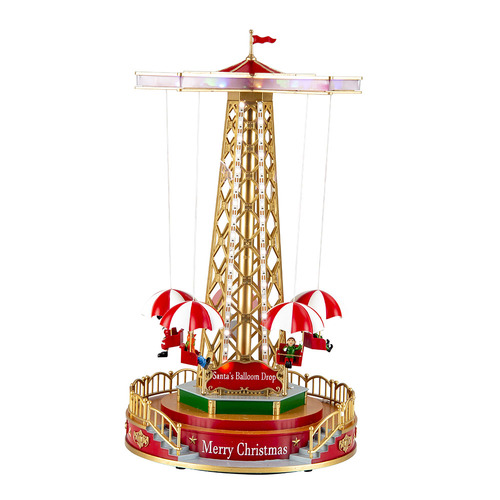 Musical Christmas Carnival Ride with Moving Parachutes