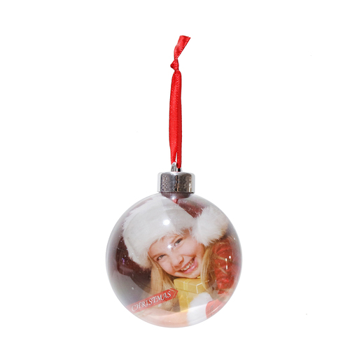 Clear Photo Bauble 7cm