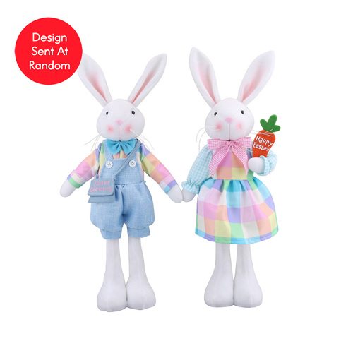 Easter Pastel Dressed Bunny 46cm Assorted