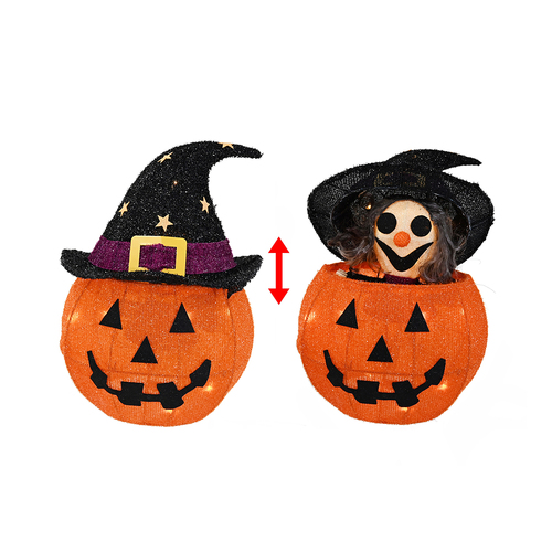 Animated Pop-Up Pumpkin Decorations - Halloween Light-Up Jack-O?Æ-Lantern Set