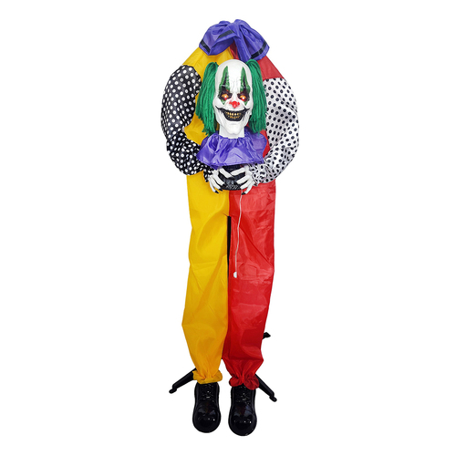 1.4m Animated Headless Clown  - Spooky Halloween Prop with Movable Head