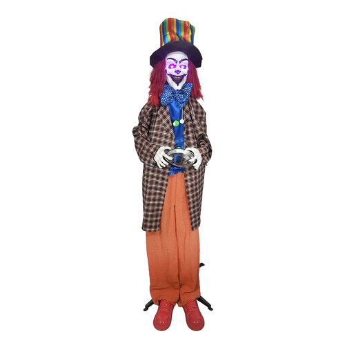 1.8m Animated Clown with Candy Plate - Halloween Treat Prop