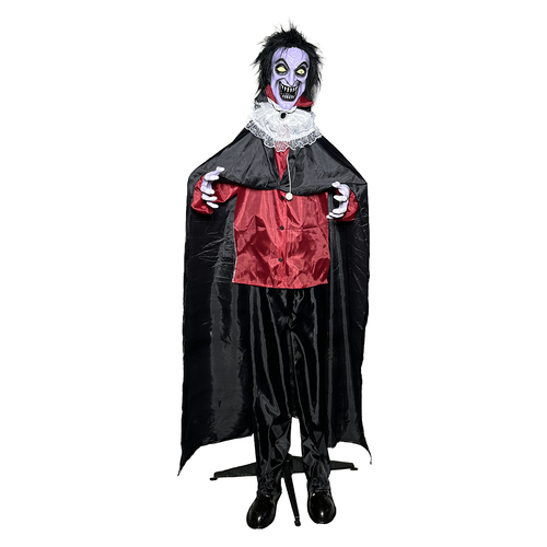 1.73m Animated Standing Vampire - Spooky Halloween Prop with Motion Activation