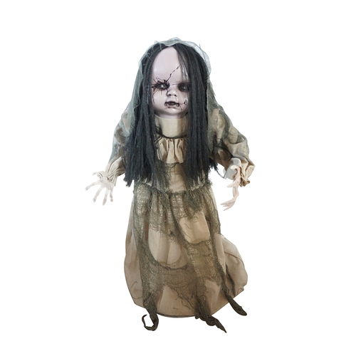 83cm Animated Walking Creepy Girl - Spooky Halloween Prop with Motion Activation