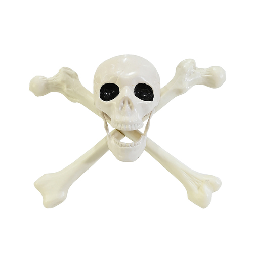 30cm Skull with Crossbones - Halloween Skeleton Decoration