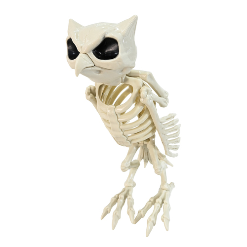 35cm Skeleton Owl - Spooky Halloween Prop for Creepy Display