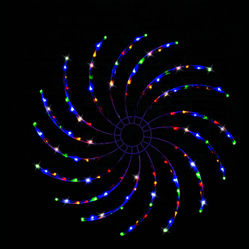 Solar LED Spinner Light 50cm Multi Colour Outdoor Christmas Lighting