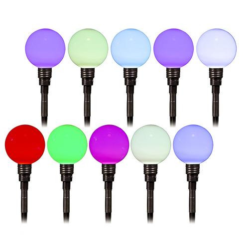 Led Path Ball Lights Colour Change 10 Pack