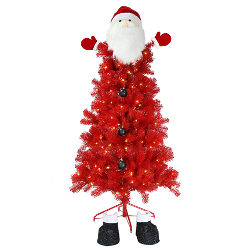 180cm Pre-Lit Santa Christmas Tree - 180 LED Lights